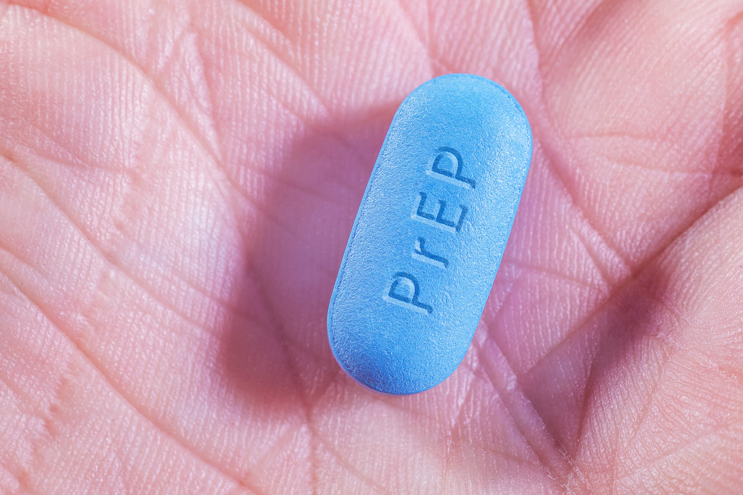 PrEP_pill Close-up of a PrEP Pill resting in the palm of a hand